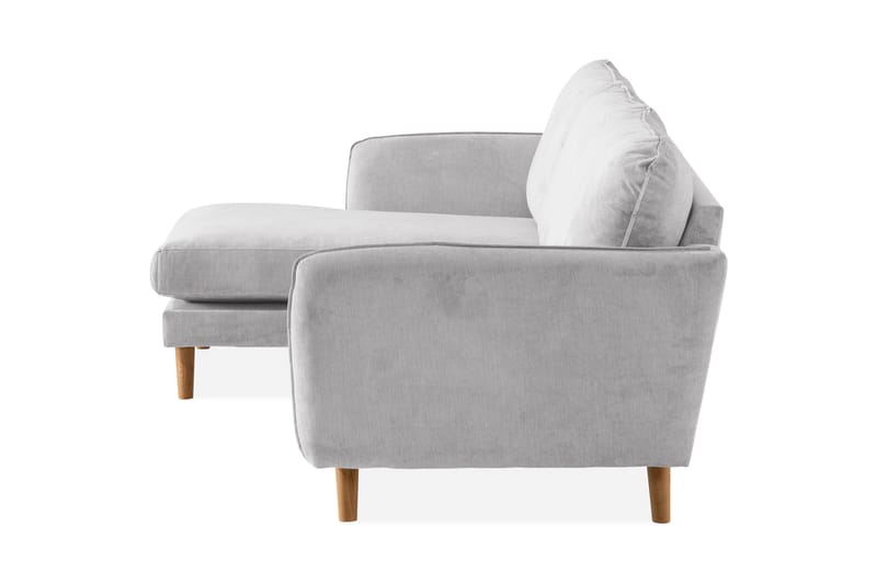 Trend Lyx 3-sits Vänstervänd L-formad Divansoffa i Tyg - Ljusgrå - Products - Möbler - Soffa - Divansoffa & schäslongsoffa - 4 sits soffa med divan