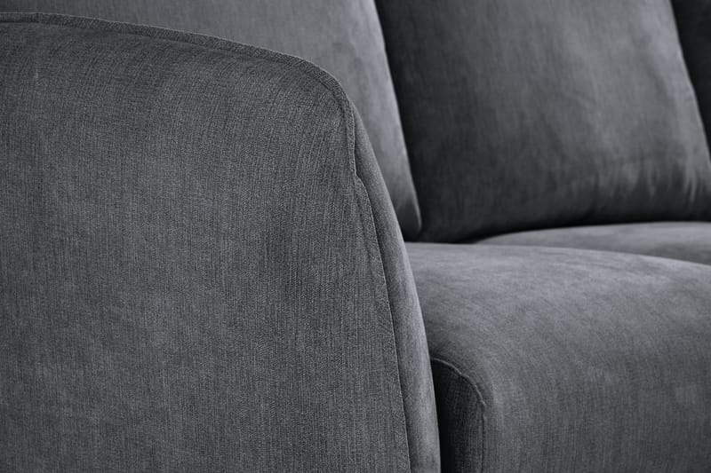 Trend Lyx 3-sits Vänstervänd L-formad Divansoffa i Tyg - Mörkgrå - Products - Möbler - Soffa - Divansoffa & schäslongsoffa - 4 sits soffa med divan