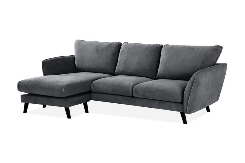 Trend Lyx 3-sits Vänstervänd L-formad Divansoffa i Tyg - Mörkgrå - Products - Möbler - Soffa - Divansoffa & schäslongsoffa - 4 sits soffa med divan
