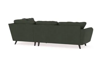 Trend Lyx 4-sits Högervänd L-formad Schäslongsoffa i Manchester - Mörkgrön - Products - Möbler - Soffa - Divansoffa & schäslongsoffa - 4 sits soffa med divan