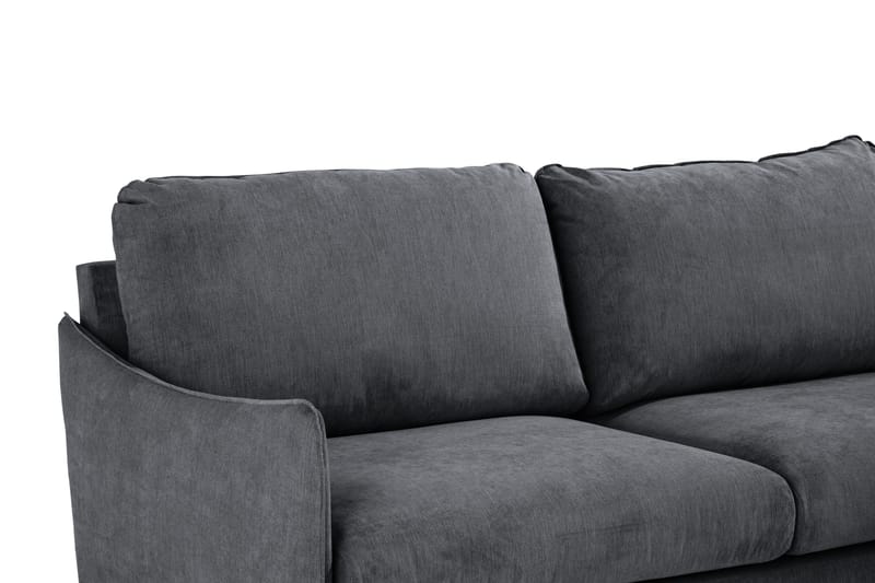 Trend Lyx Schäslongsoffa Höger - Mörkgrå/Svart - Products - Möbler - Soffa - Divansoffa & schäslongsoffa - 4 sits soffa med divan