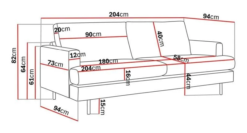 Menard Compact 3-sits Sammetssoffa - Mörkgrön - Products - Möbler - Soffa - 3 sits soffa