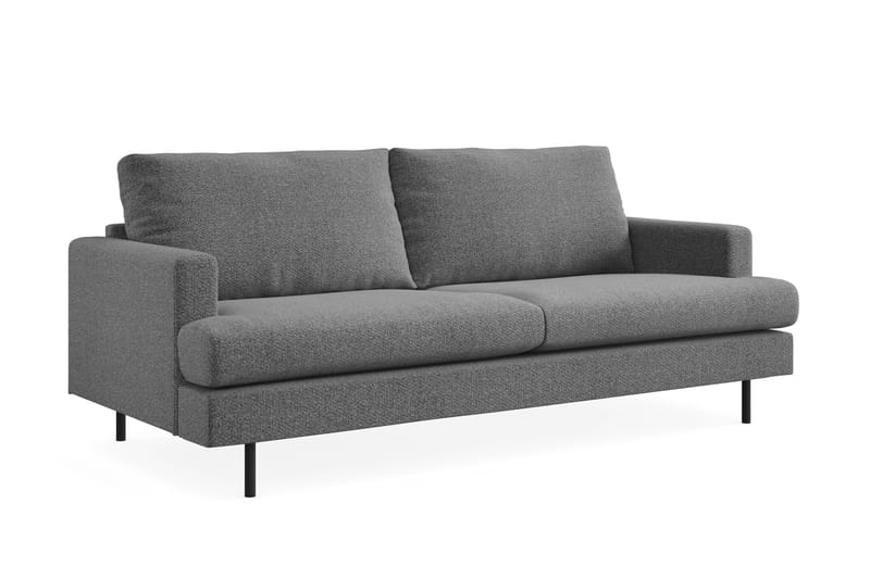 Menard Compact 3-sits Tygsoffa - Mörkgrå - Products - Möbler - Soffa - 3 sits soffa