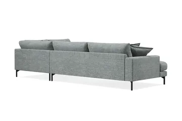 Menard Premium 5-sits Högervänd L-formad Djup Schäslongsoffa i Chenille - Grå/Blå - Products - Möbler - Soffa - Divansoffa & schäslongsoffa