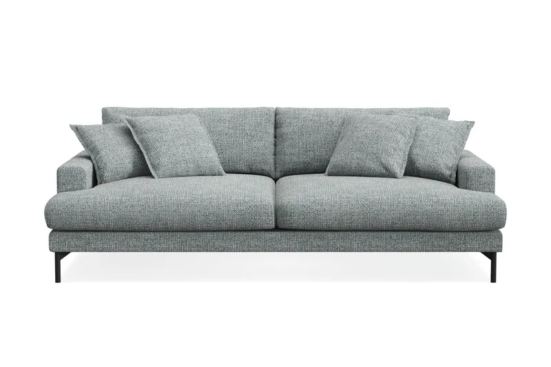 Menard Premium 4-sits Djup Soffa i Chenille - Grå/Blå - Products - Möbler - Soffa - 4 sits soffa