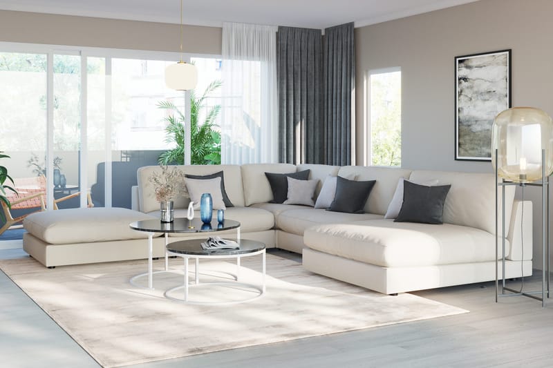 Arken 1-sits Mittmodul i Tyg 90 cm bred - Beige - Products - Möbler - Soffa - Modulsoffa - Mittmodul