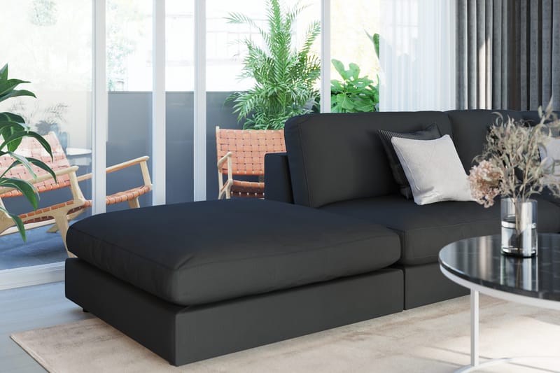 Arken 1-sits Mittmodul i Tyg 90 cm bred - Svart - Products - Möbler - Soffa - Modulsoffa - Mittmodul