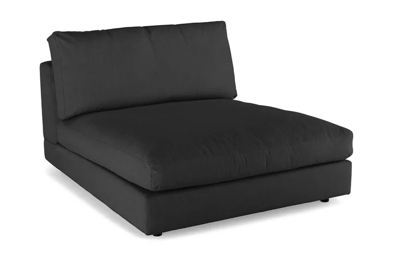Arken 2-sits Divanmodul i Tyg - Svart - Products - Möbler - Soffa - Modulsoffa - Övriga moduler till modulsoffa