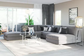 Arken 2-sits Mittmodul i Sammet 120 cm bred - Ljusgrå - Products - Möbler - Soffa - Modulsoffa - Mittmodul