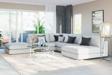 Arken 2-sits Mittmodul i Tyg 120 cm bred - Ljusgrå - Products - Möbler - Soffa - Modulsoffa - Mittmodul