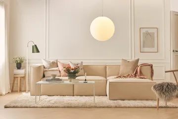 Cubo 1-sits Högermodul i Tyg 108 cm bred - Beige - Products - Möbler - Soffa - Modulsoffa - Övriga moduler till modulsoffa