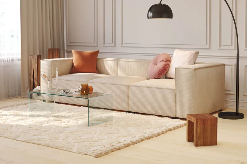 Cubo 1-sits Mittmodul i Manchester 80 cm bred - Beige - Products - Möbler - Soffa - Modulsoffa - Mittmodul