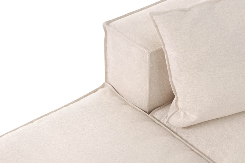 Cubo 3-sits Djup Modulsoffa + Fotpall i Tyg - Beige - Products - Möbler - Soffa - Modulsoffa - Komplett modulsoffa