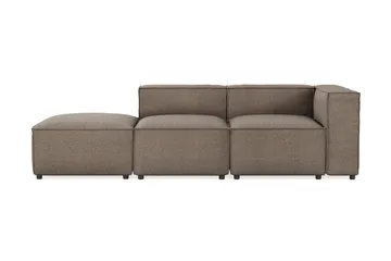 Cubo 3-sits Djup Modulsoffa + Fotpall i Tyg