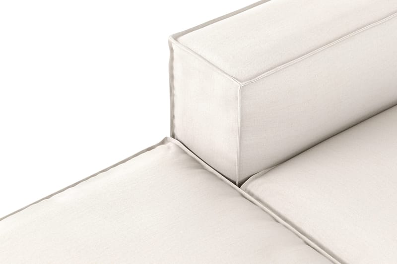 Cubo 3-sits Djup Modulsoffa + Fotpall i Tyg - Vit - Products - Möbler - Soffa - Modulsoffa - Komplett modulsoffa