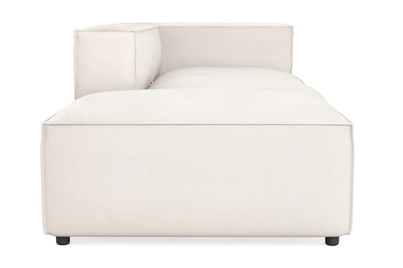 Cubo 3-sits Djup Modulsoffa + Fotpall i Tyg - Vit - Products - Möbler - Soffa - Modulsoffa - Komplett modulsoffa