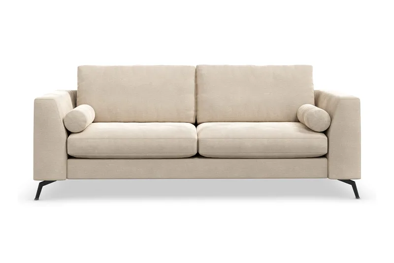Ocean Lyx 3-sits Sammetssoffa - Beige - Products - Möbler - Soffa - 2 sits soffa