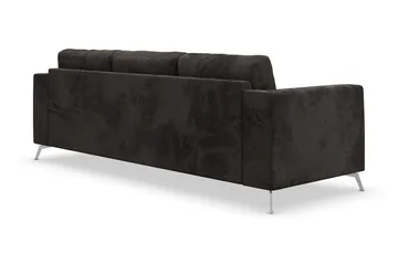 Ocean Lyx 3-sits Sammetssoffa - Mörkgrå - Products - Möbler - Soffa - 3 sits soffa
