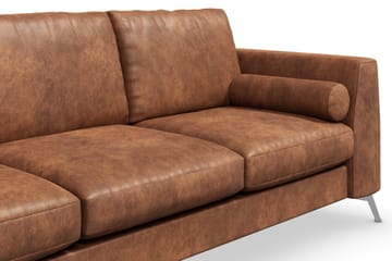 Ocean Lyx 3-sits Soffa i Konstläder - Brun - Products - Möbler - Soffa - 3 sits soffa