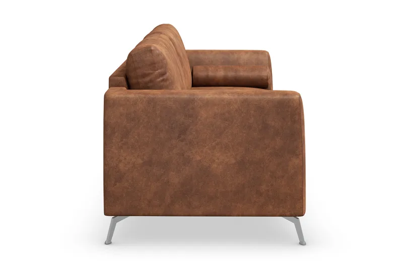 Ocean Lyx 3-sits Soffa i Konstläder - Brun - Products - Möbler - Soffa - 2 sits soffa