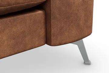 Ocean Lyx 3-sits Soffa i Konstläder - Brun - Products - Möbler - Soffa - 2 sits soffa
