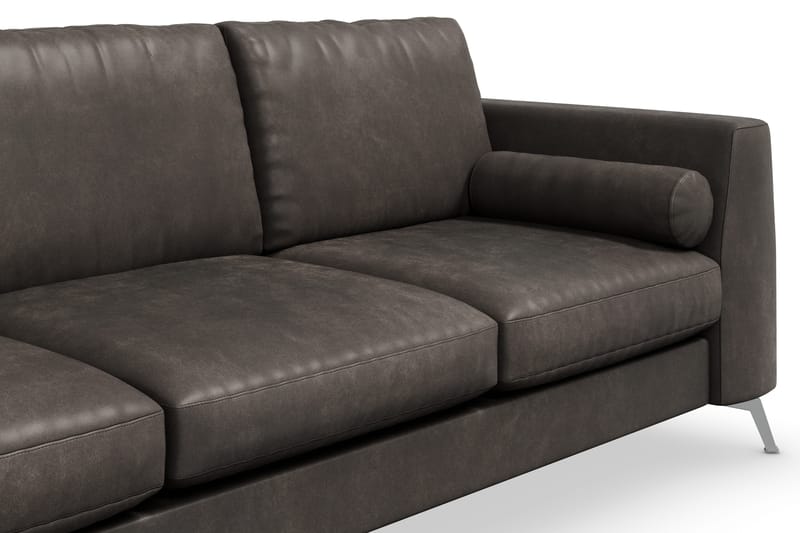 Ocean Lyx 3-sits Soffa i Konstläder - Mörkgrå - Products - Möbler - Soffa - 3 sits soffa