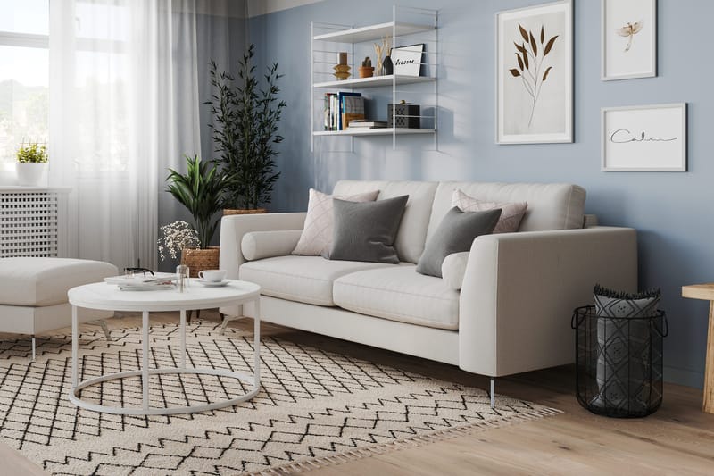 Ocean Lyx 3-sits Tygsoffa - Ljusgrå - Products - Möbler - Soffa - 3 sits soffa