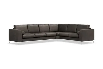 Ocean Lyx 5-sits Vändbar L-formad Hörnsoffa i Konstläder - Mörkgrå - Products - Möbler - Soffa - Hörnsoffa