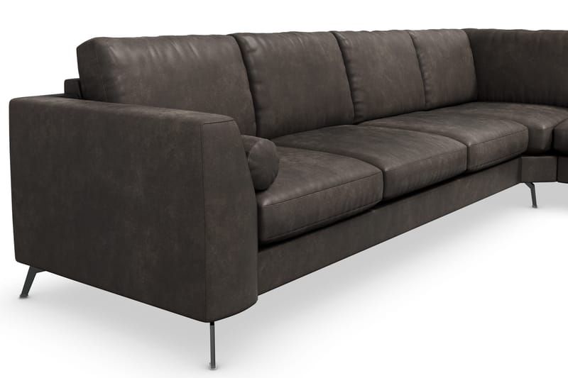 Ocean Lyx 5-sits Vändbar L-formad Hörnsoffa i Konstläder - Mörkgrå - Products - Möbler - Soffa - Hörnsoffa