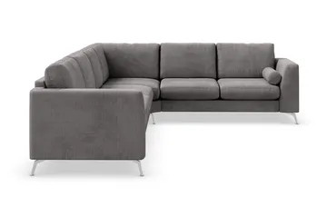 Ocean Lyx 5-sits Vändbar L-formad Hörnsoffa i Manchester - Mörkgrå - Products - Möbler - Soffa - Hörnsoffa