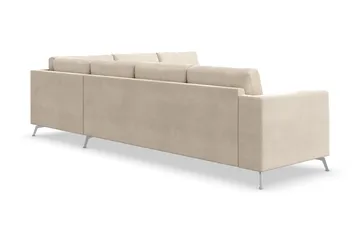 Ocean Lyx 5-sits Vändbar L-formad Hörnsoffa i Sammet - Beige - Products - Möbler - Soffa - Hörnsoffa
