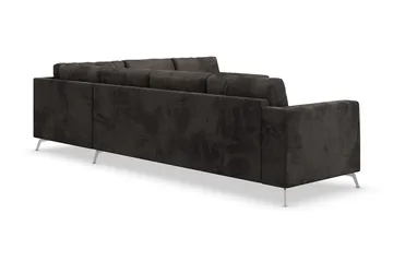 Ocean Lyx 5-sits Vändbar L-formad Hörnsoffa i Sammet - Mörkgrå - Products - Möbler - Soffa - Hörnsoffa