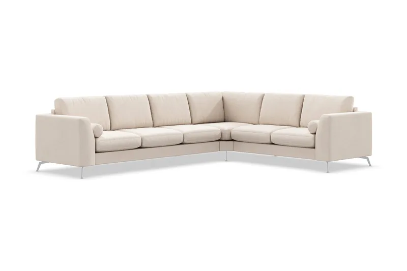 Ocean Lyx 5-sits Vändbar L-formad Hörnsoffa i Tyg - Beige - Products - Möbler - Soffa - Hörnsoffa