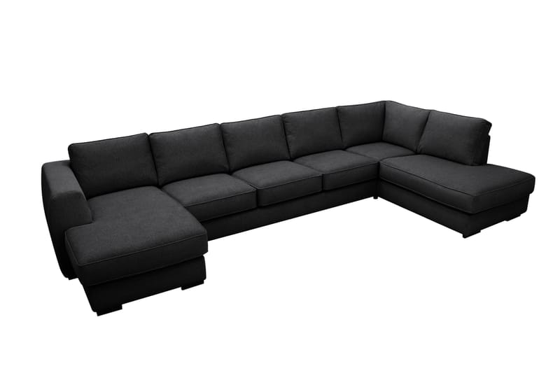 Optus 6-sits U-soffa med Divan och schäslong vänster - Svart - Products - Möbler - Soffa - U-soffa