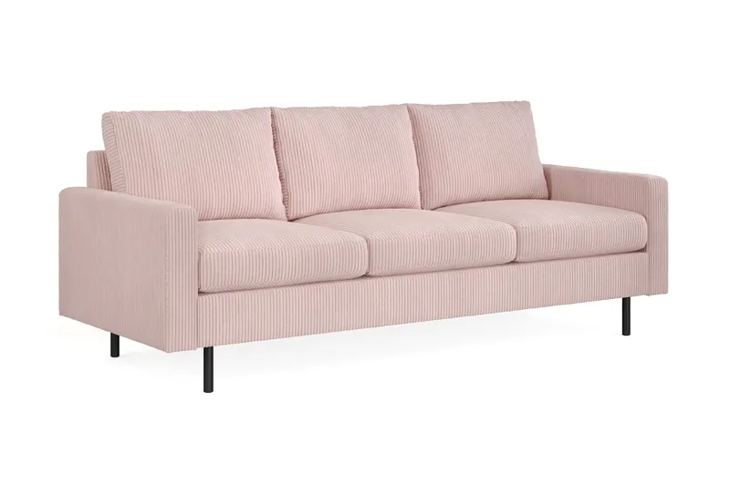 Peppe 3-sits Manchestersoffa - Rosa - Products - Möbler - Soffa - 3 sits soffa