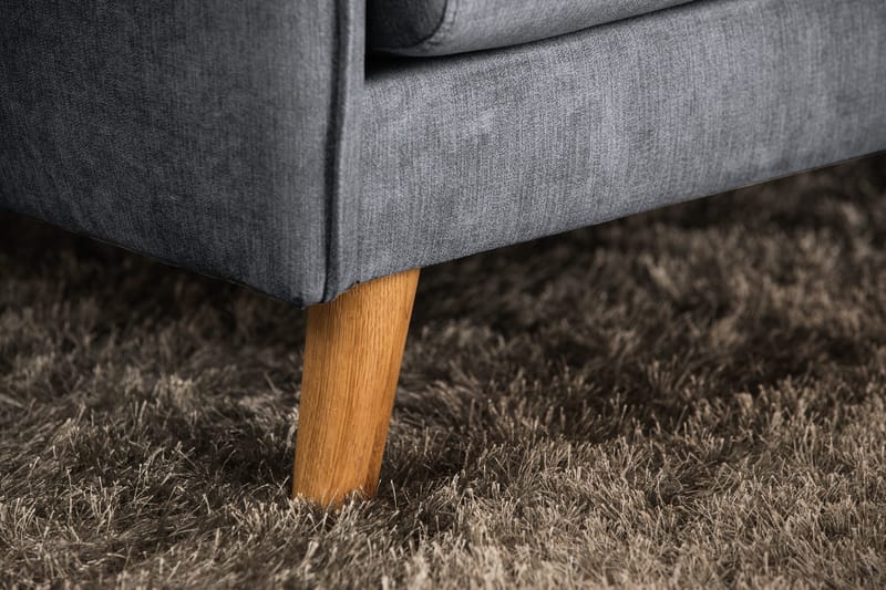 Trend Lyx 2-sits Soffa - Mörkgrå/Ek - Products - Möbler - Soffa - 2 sits soffa
