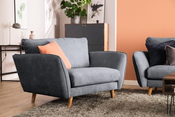 Trend Lyx 2-sits Soffa - Mörkgrå/Ek - Products - Möbler - Soffa - 2 sits soffa