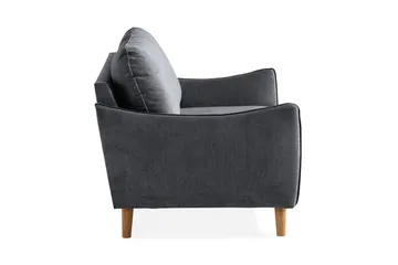 Trend Lyx 2-sits Soffa - Mörkgrå/Ek - Products - Möbler - Soffa - 2 sits soffa
