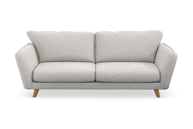 Trend Lyx 3-sits Sammetssoffa - Krämvit - Products - Möbler - Soffa - 3 sits soffa