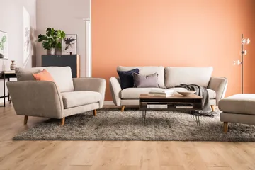 Trend Lyx 3-sits Tygsoffa - Beige - Products - Möbler - Soffa - 3 sits soffa