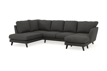 Trend Lyx 4-sits Högervänd U-formad Soffa med Divan och Schäslong i Manchester - Mörkgrå - Products - Möbler - Soffa - U-soffa