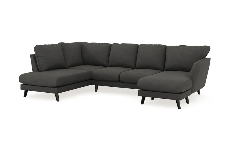 Trend Lyx 4-sits Högervänd U-formad Soffa med Divan och Schäslong i Manchester - Mörkgrå - Products - Möbler - Soffa - U-soffa