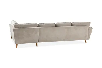 Trend Lyx 4-sits Högervänd U-formad Soffa med Divan och Schäslong i Tyg - Beige - Products - Möbler - Soffa - U-soffa