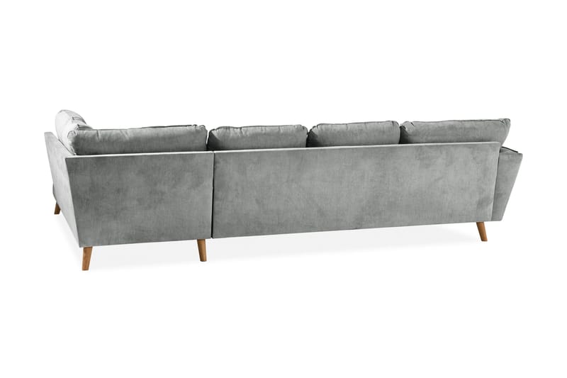Trend Lyx 4-sits Högervänd U-formad Soffa med Divan och Schäslong i Tyg - Grå - Products - Möbler - Soffa - U-soffa