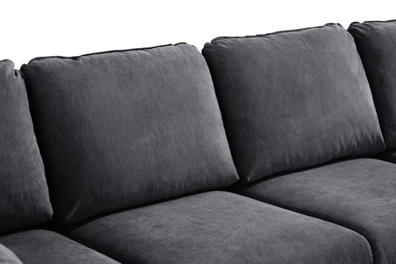 Trend Lyx 4-sits Högervänd U-formad Soffa med Divan och Schäslong i Tyg - Mörkgrå - Products - Möbler - Soffa - U-soffa