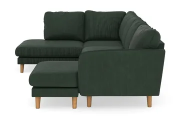 Trend Lyx 4-sits Vänstervänd U-formad Soffa med Divan och Schäslong i Manchester - Mörkgrön - Products - Möbler - Soffa - U-soffa