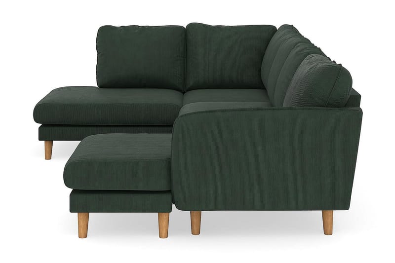Trend Lyx 4-sits Vänstervänd U-formad Soffa med Divan och Schäslong i Manchester - Mörkgrön - Products - Möbler - Soffa - U-soffa