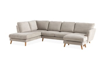 Trend Lyx 4-sits Vänstervänd U-formad Soffa med Divan och Schäslong i Tyg - Beige - Products - Möbler - Soffa - U-soffa