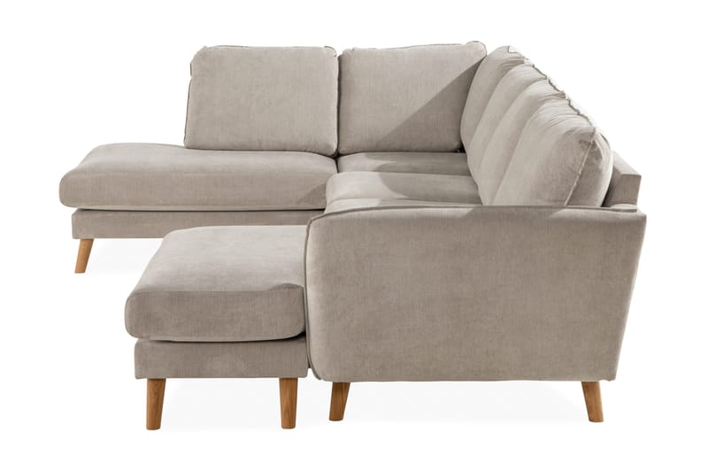 Trend Lyx 4-sits Vänstervänd U-formad Soffa med Divan och Schäslong i Tyg - Beige - Products - Möbler - Soffa - U-soffa