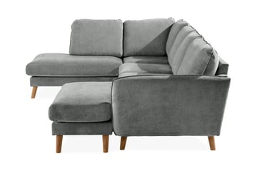 Trend Lyx 4-sits Vänstervänd U-formad Soffa med Divan och Schäslong i Tyg - Grå - Products - Möbler - Soffa - U-soffa